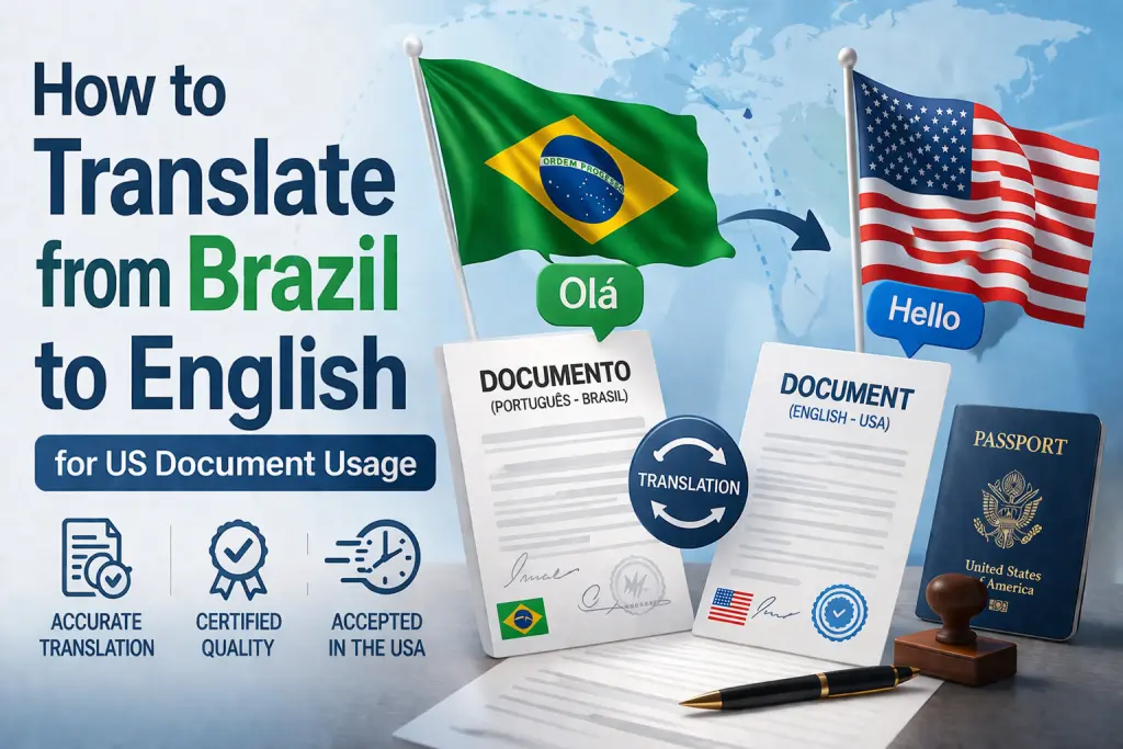 Translate in Brazil to English