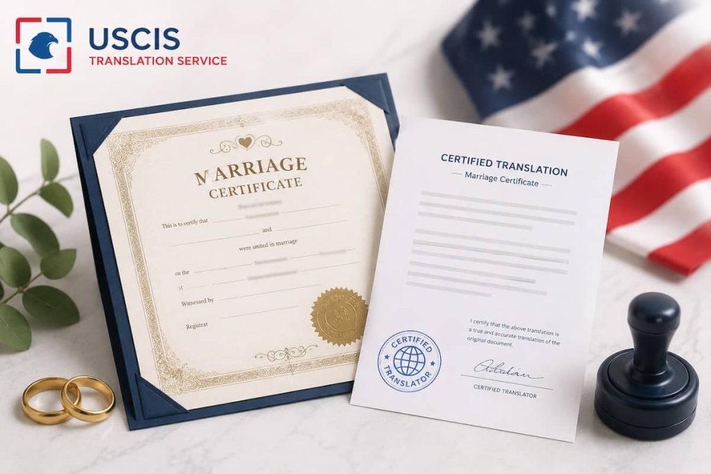 marriage certificate translation